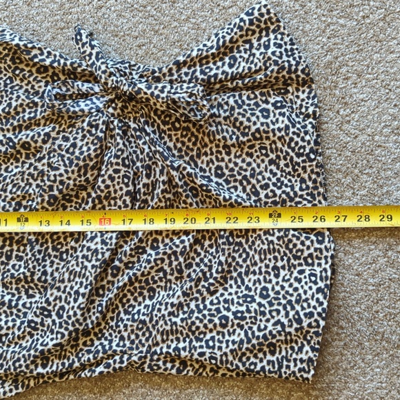 Express Design Studio Cheetah Print Wrap Blouse - Picture 6 of 7